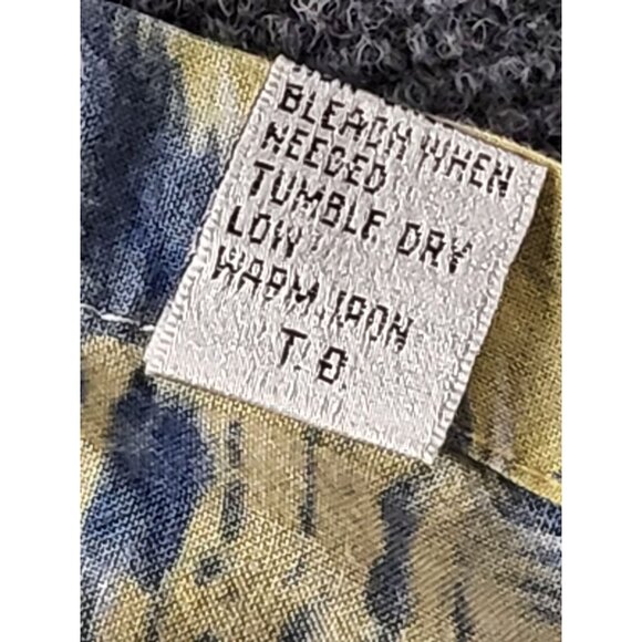 Pierre Cardin Button Up Shirt Men Sz L Yellow Blue Palm Trees Hawaiian Island - Picture 8 of 8